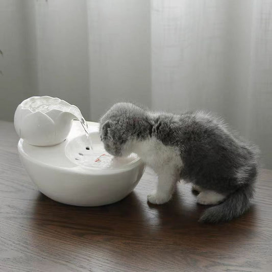 Ceramic Automatic Circulating Cat Water Fountain