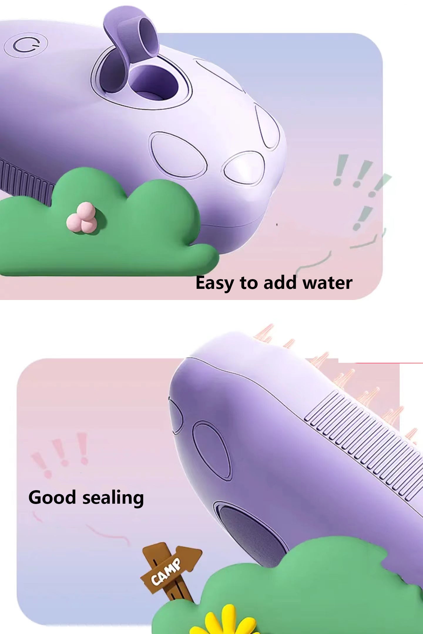 Pet Steam Brush -  Rechargeable Steamy Pet Brush Self Cleaning Cat Groom Brush