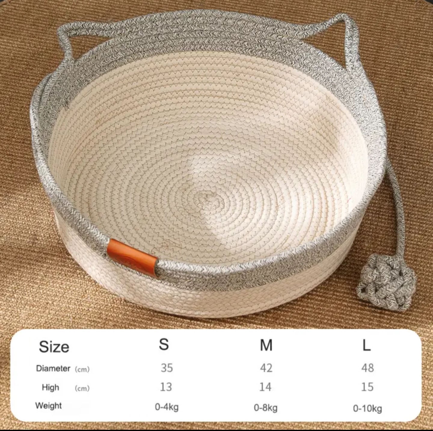 Handwoven Cotton Rope Cat Bed